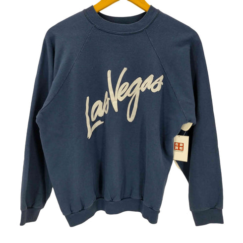 80-90S Aus-tex USA製 LasVegas プリント ラグランスリーブ スウェット メンズ import:L