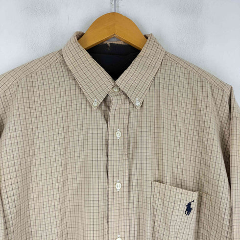 ラルフローレン RALPH LAUREN YARMOUTH スモールポ二ー刺繍 L/S BD チェックシャツ メンズ 18