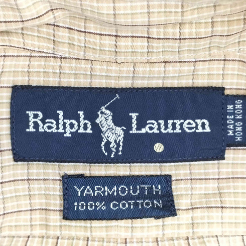 ラルフローレン RALPH LAUREN YARMOUTH スモールポ二ー刺繍 L/S BD チェックシャツ メンズ 18