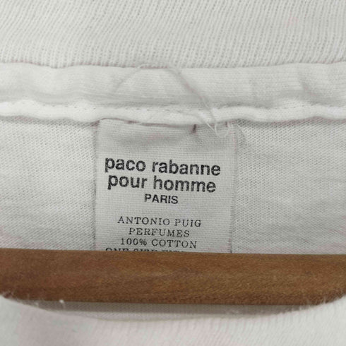 パコラバンヌ Paco Rabanne USA製 袖裾シングル WHAT IS REMEMBERED IS UP TO YOU プリントTシャツ メンズ