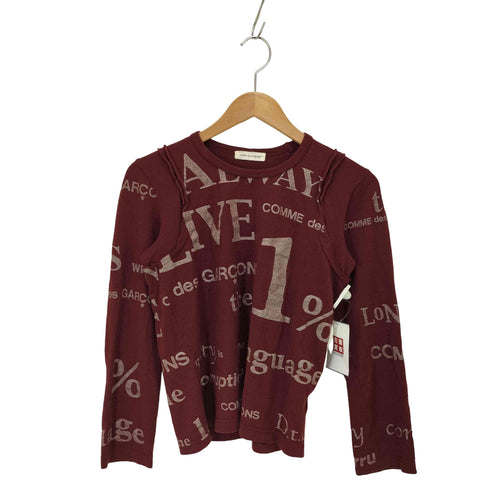 コムデギャルソン COMME des GARCONS 総柄 クルーネックカットソー レディース