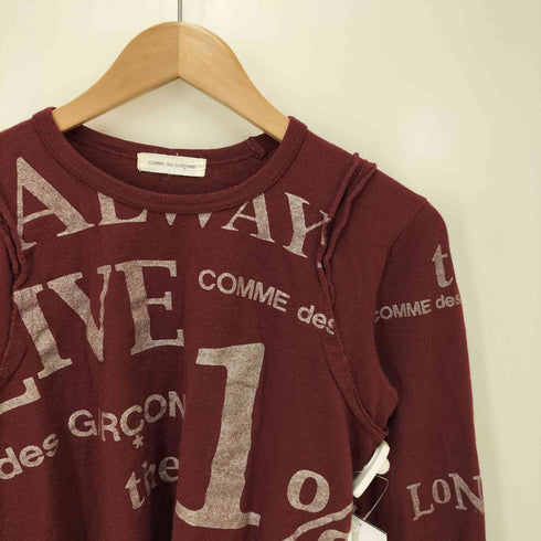 コムデギャルソン COMME des GARCONS 総柄 クルーネックカットソー レディース