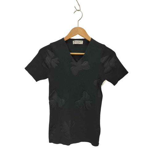 ローブドシャンブルコムデギャルソン robe de chambre COMME des GARCONS AD 2001 リボンデザイン 半袖ニット レディース