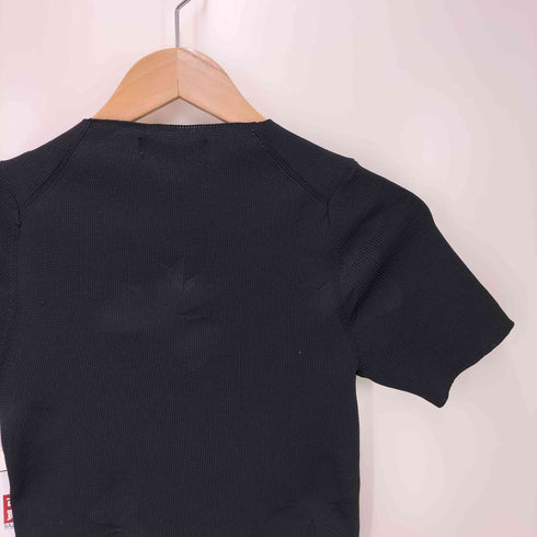 ローブドシャンブルコムデギャルソン robe de chambre COMME des GARCONS AD 2001 リボンデザイン 半袖ニット レディース