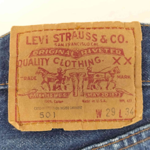リーバイス Levis 80S 524刻印 エルパソ工場 501 赤耳 ボタンフライ デニムパンツ メンズ W29 L34