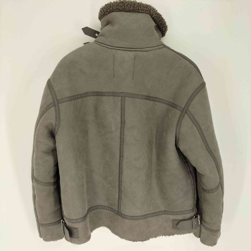 ザラ ZARA ダブルフェイス ボアジャケット ムートン ライダース レディース import:M