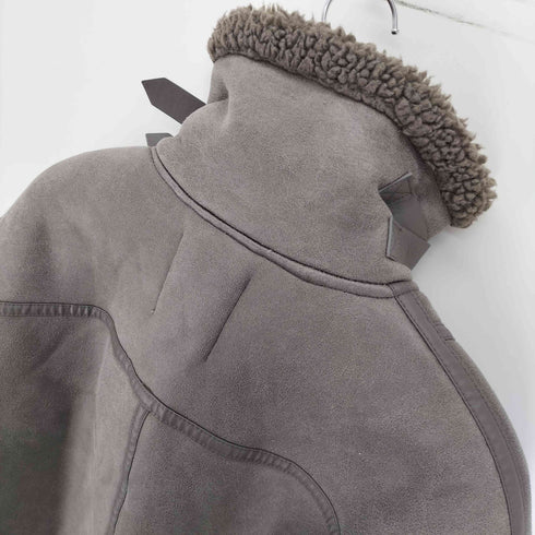 ザラ ZARA ダブルフェイス ボアジャケット ムートン ライダース レディース import:M