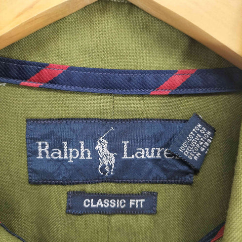 ラルフローレン RALPH LAUREN CLASSIC FIT ポニー刺繍 ボタンダウン シャツ メンズ import:M