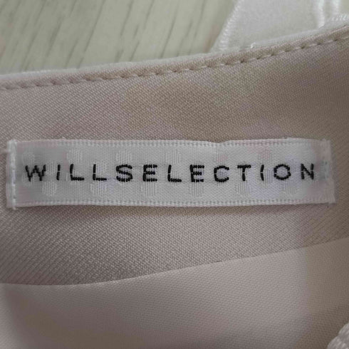 ウィルセレクション WILLSELECTION 25SS タックウエストレース襟ワンピース レディース FREE