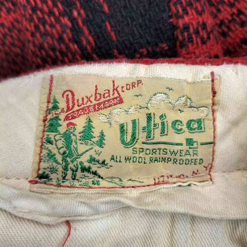 duxbak corp utica ピンロックtalon 30-40s ウール チェック ハンティングパンツ メンズ