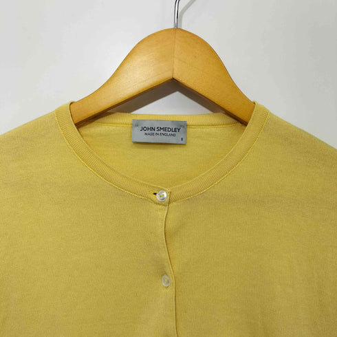 ジョンスメドレー JOHN SMEDLEY 英国製 コットン クルーネックカーディガン レディース JPN:S