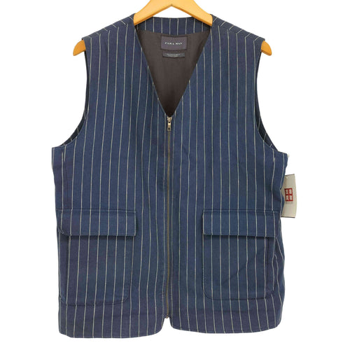ザラマン ZARA MAN ストライプジップベスト メンズ