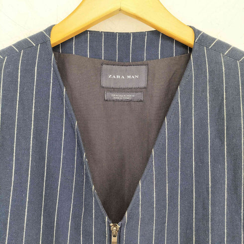 ザラマン ZARA MAN ストライプジップベスト メンズ