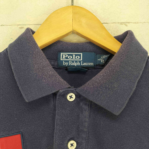 ポロバイラルフローレン Polo by RALPH LAUREN CUSTOM FIT ビッグポニー ナンバリング トリコロール S/S ポロシャツ メンズ JPN:L