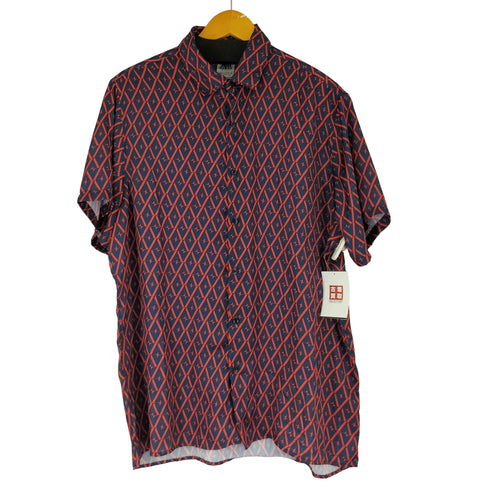 ザラ ZARA 総柄 転写プリント S/S シャツ メンズ JPN:XL