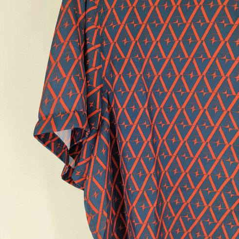 ザラ ZARA 総柄 転写プリント S/S シャツ メンズ JPN:XL