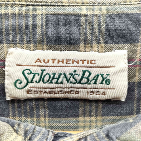 セントジョンズベイ STJOHNS BAY 90-00S インド製 コットン ボタンダウン チェック シャツ メンズ import:XXL