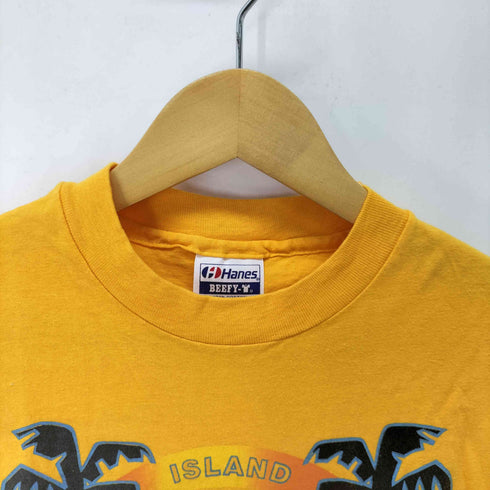 ヘインズ Hanes 80-90s USA製 シングルステッチ guam グアム プリント S/S Tシャツ メンズ import:M