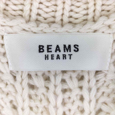 ビームスハート BEAMS HEART ポンポン装飾 ケーブル編みニット レディース