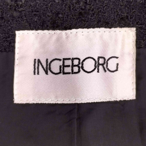 インゲボルグ INGEBORG リボン付き ツイードジャケット スカート レディース import:M