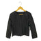 ノーカラー フェイクレザー ロングスリーブ ジャケット レディース M