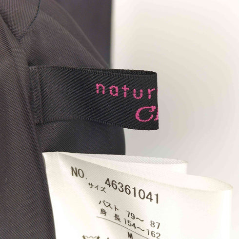 ノーカラー フェイクレザー ロングスリーブ ジャケット レディース M