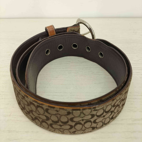 コーチ COACH ミニシグネチャー柄 レザー ベルト レディース MEDIUM