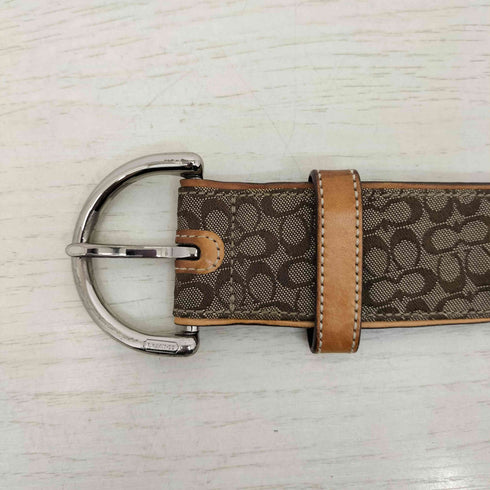 コーチ COACH ミニシグネチャー柄 レザー ベルト レディース MEDIUM