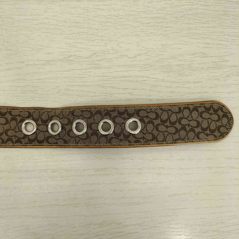 コーチ COACH ミニシグネチャー柄 レザー ベルト レディース MEDIUM