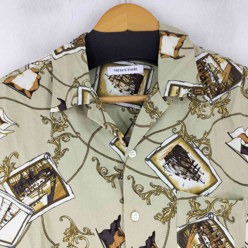 フリークスストア FREAKS STORE 総柄 S/S 開襟シャツ メンズ