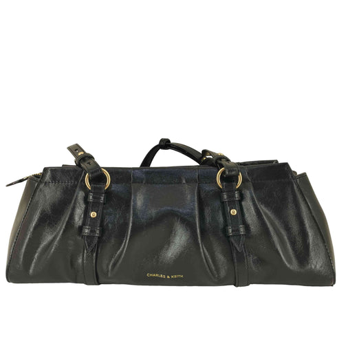 チャールズアンドキース CHARLES&KEITH Britton ブリットン ルーシュドイロンゲイトショルダーバッグ レディース