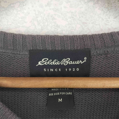 エディーバウアー Eddie Bauer USA製 袖切替Vネックニット メンズ M