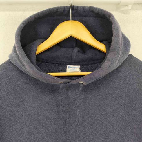 チャンピオン Champion 青単復刻 REVERSE WEAVE 目なし ナス紺 プルオーバー パーカー メンズ import:L