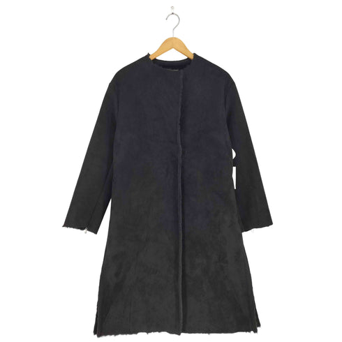 ブランバスク blanc basque フェイクムートン ノーカラーコート レディース JPN:38