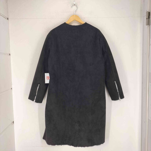 ブランバスク blanc basque フェイクムートン ノーカラーコート レディース JPN:38