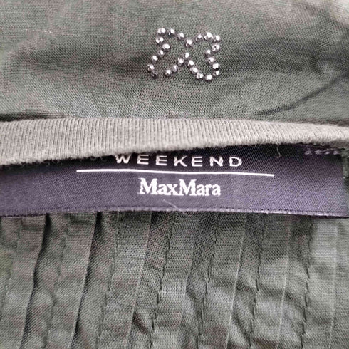 ウィークエンドマックスマーラ Weekend Max Mara プリーツ 異素材切替 半袖ワンピース レディース