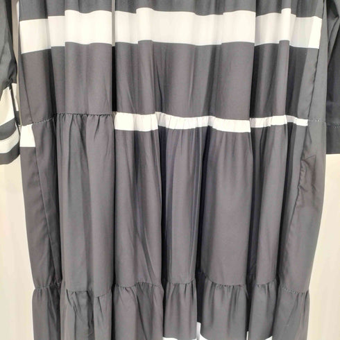 ドゥドゥ DouDou 23SS S/S プリントティアードワンピース レディース FREE