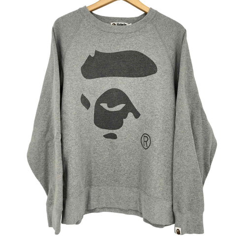 アベイシングエイプ A BATHING APE FACE CREWNECK SWEATSHIRT メンズ JPN:L