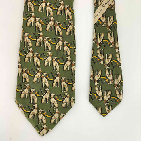 サルヴァトーレフェラガモ Salvatore Ferragamo アニマル柄 ネクタイ メンズ
