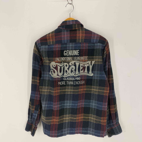 サブサエティ Subciety フランネルチェックシャツ メンズ import:L