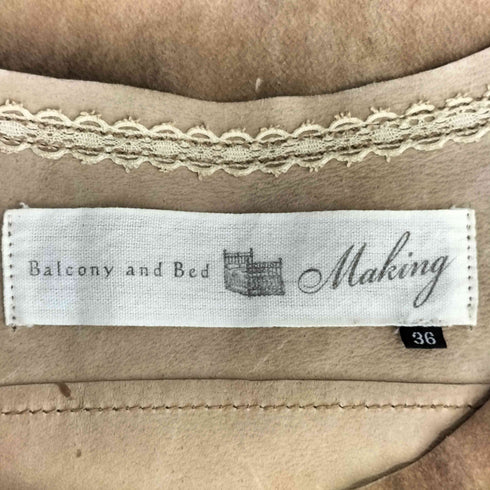 Balcony and Bed MAKING pig leather ピッグレザー スタッズデザインジャケット レディース JPN:36