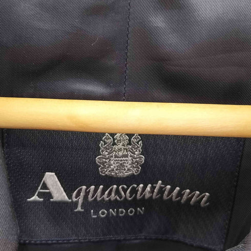 アクアスキュータム AQUASCUTUM 日本製 ライナー付き 比翼 ステンカラー コート バルカマーンコート メンズ 36