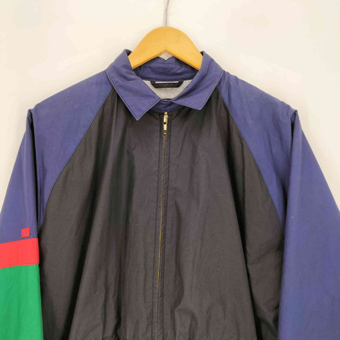 ポロバイラルフローレン Polo by RALPH LAUREN 90s ポニー無 裏地フリース カラー切替 スイングトップ メンズ import:S