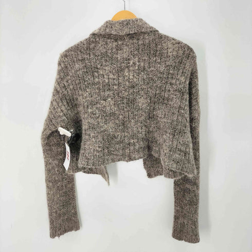 トリココムデギャルソン tricot COMME des GARCONS 00S AD2002 02AW ストライプステッチデザイン 前開き ウール ニット セーター レディース