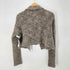 トリココムデギャルソン tricot COMME des GARCONS 00S AD2002 02AW ストライプステッチデザイン 前開き ウール ニット セーター レディース
