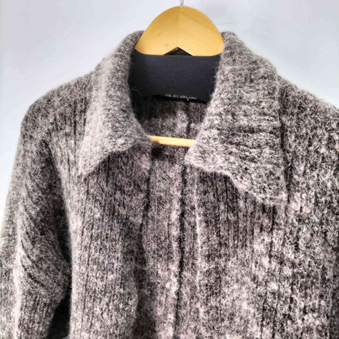 トリココムデギャルソン tricot COMME des GARCONS 00S AD2002 02AW ストライプステッチデザイン 前開き ウール ニット セーター レディース