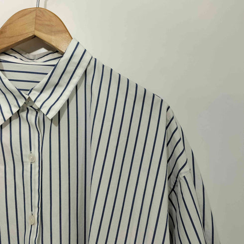 アダムエロペ Adam et Rope 5分袖 プルオーバーストライプロングシャツ レディース JPN:38