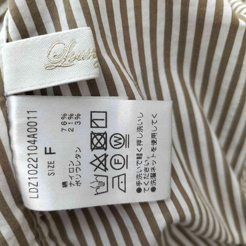 ラウンジドレス Loungedress ストライプBIGシャツ レディース FREE