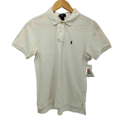 ポロバイラルフローレン Polo by RALPH LAUREN ポニー刺繍 S/S 鹿の子 ポロシャツ レディース M(10-12)
