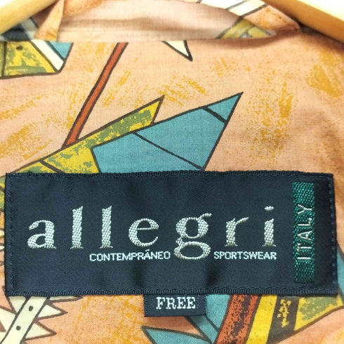 アレグリ allegri イタリア製 総柄フーデッドジャケット メンズ FREE